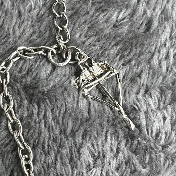 The Walking Dead Jewelry Lot Bracelets Necklaces 7 Pc Charms Black Silver Tone - Picture 10 of 12